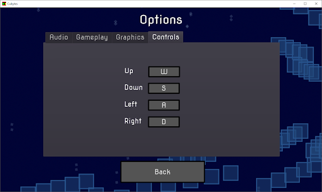 Control Tab Showing The Various Keys you can rebind